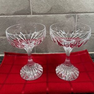 Baccarat Crystal, Massena Champagne Coupe, Pair 🔥